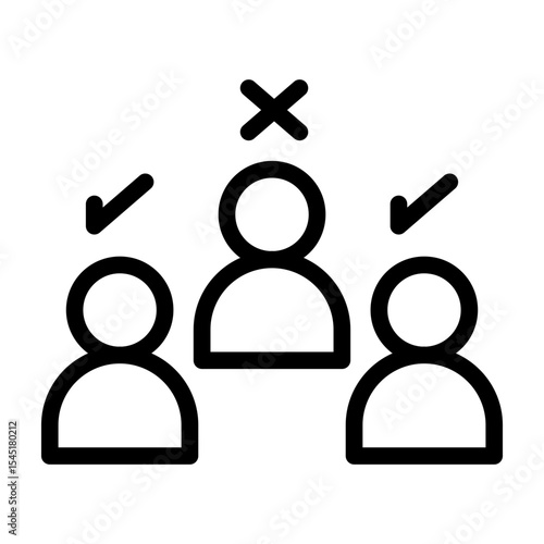 Disagreement line icon