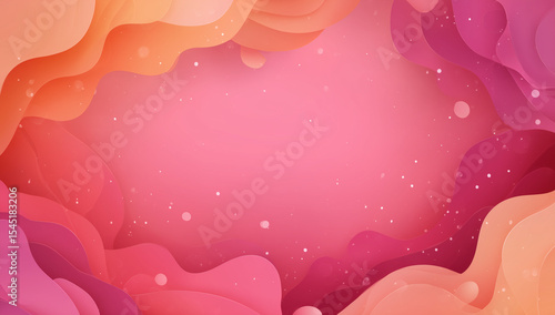Abstract banner background in warm red and pink tones