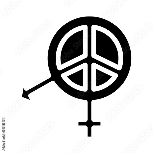 gender equality glyph icon