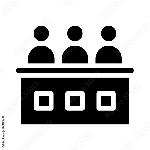 jury glyph icon