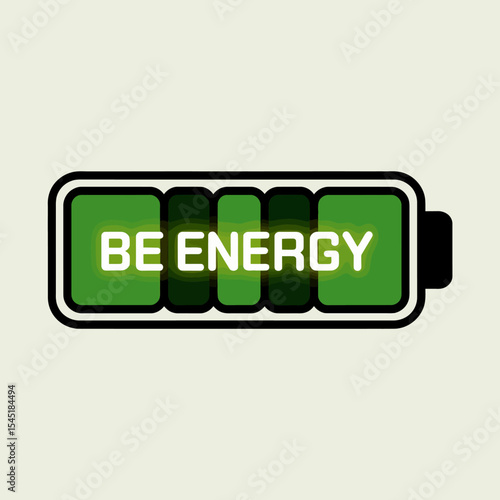 Green Battery Full Energy Level Indicator Graphic Design Element Modern Style Digital Illustration Clean Minimalist Abstract Background Perfect for Websites Blogs Social Media Posts Presentations     