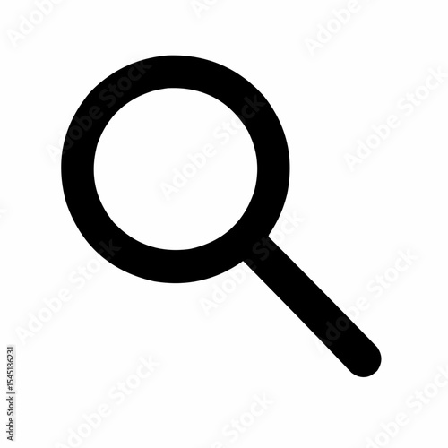 Vector magnifying glass icon, an isolated optical search tool for discovery