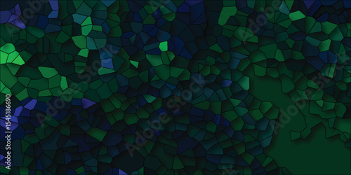 Green stained glass design with a decorative mosaic tile style a unique and colorful illustration of an elegant artistic creation