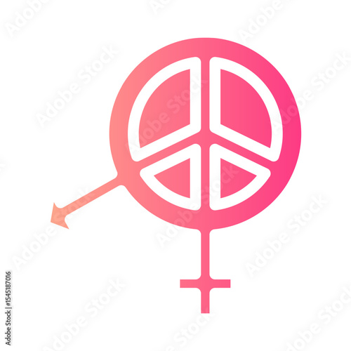 gender equality gradient icon