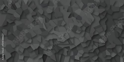 Textured gray mosaic design illustrating a complex and fragmented surface with variations in shading and depth for digital media