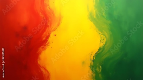 Abstract Rasta Colors Swirling