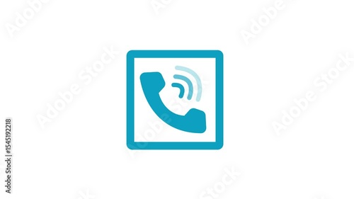 Wallpaper Mural Animated Flat Minimal Telephone Call Icon, Minimal Style Phone Ringing Animation Torontodigital.ca