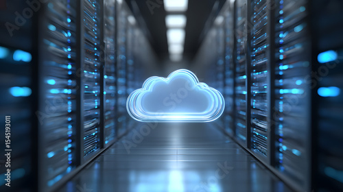 Sala de equipos servidores de internet y datos en la nube