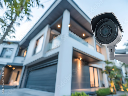 CONCEPTO DE VIDEOVIGILANCIA Y SEGURIDAD EN CASA CON CÁMARA 