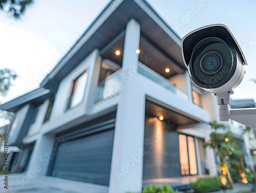 CONCEPTO DE VIDEOVIGILANCIA Y SEGURIDAD EN CASA CON CÁMARA 