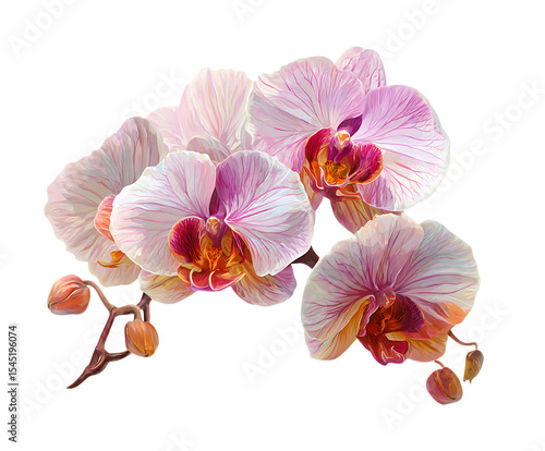 Beautiful Orchid Flower in Garden Scene