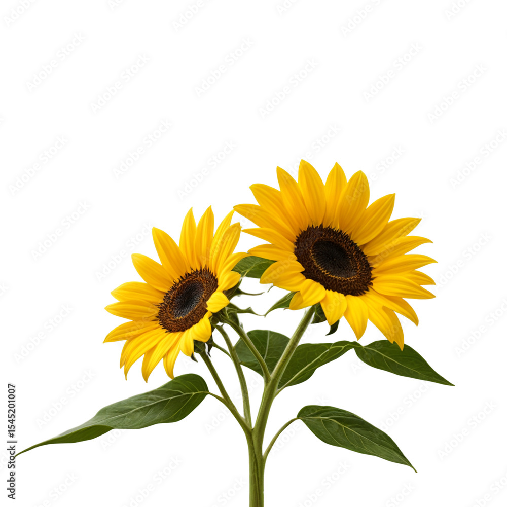 Obraz premium sunflower isolated on white background