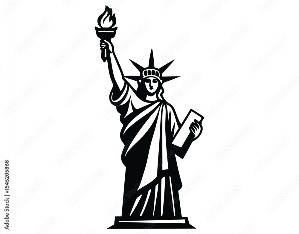 Fototapeta premium USA Symbol Silhouette Vector