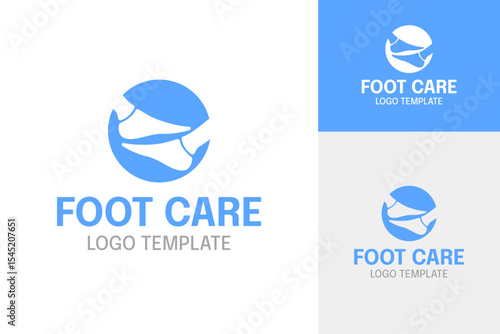 Ankle bone therapy logo design template vector illustration