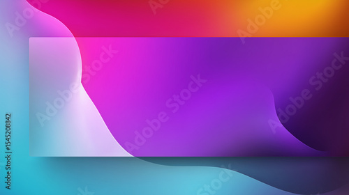 Abstract fluid banner background in pink and purple