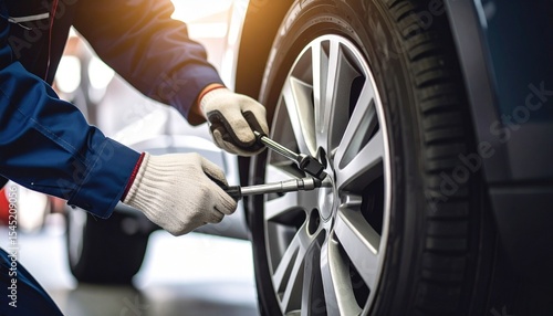 changing the wheel of a car
