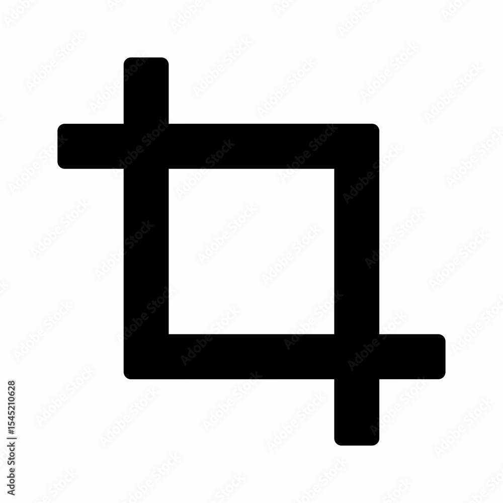 Fototapeta premium Crop Tool Interface Symbol. Design image