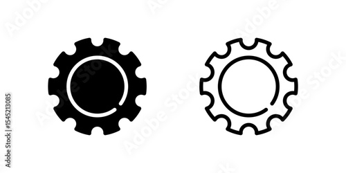 Generic gear settings cog icon representing options, configurations, and technical adjustments. Useful for software and system interfaces.