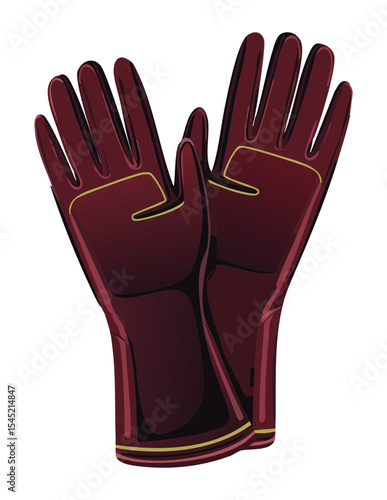 Deep Red Gardening Gloves for Protection