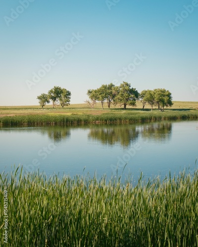 Lower Derby Lake at Rocky Mountain Arsenal National Wildlife Refuge in Commerce City, Colorado