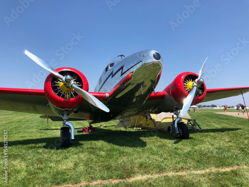 Vintage airplane, retro airplane