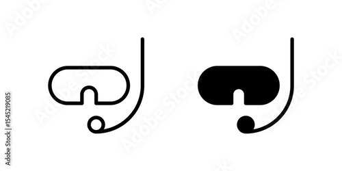 Swimming Goggles Icon Set suitable for swimming or diving themed designs.