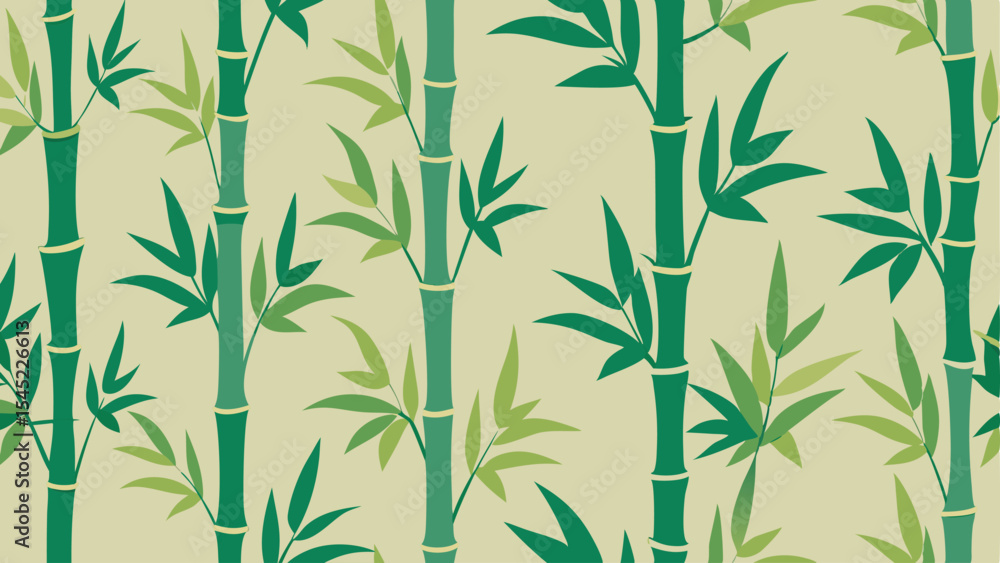 Fototapeta premium Serene Bamboo Forest Seamless Vector Pattern Design for Digital and Print Projects