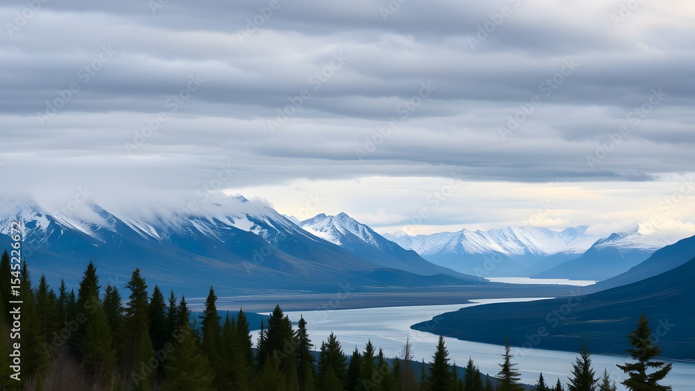 Lake Tahoe's scenic mountain landscape reflects the sky and forest, a perfect representation of nature's beauty Lake Tahoe's scenic mountain landscape reflects the sky and forest, a perfect representation of nature's beauty