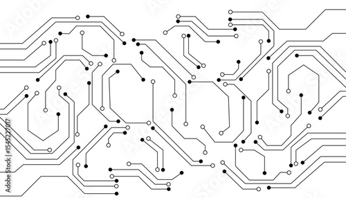 Abstract white circuit board pattern on white background, electrical, connection