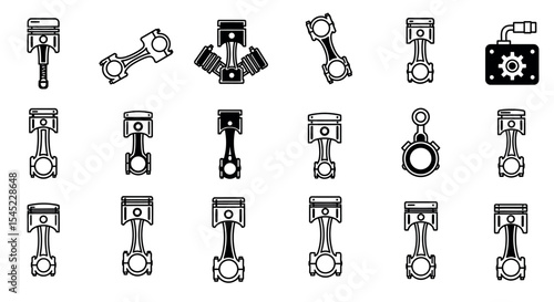 Engine pistons and mechanical components for industrial design and engineering projects