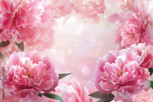 Wildflower peony flower pattern in a watercolor style isolated. Aquarelle wild flower for background, texture, wrapper pattern, frame or border.