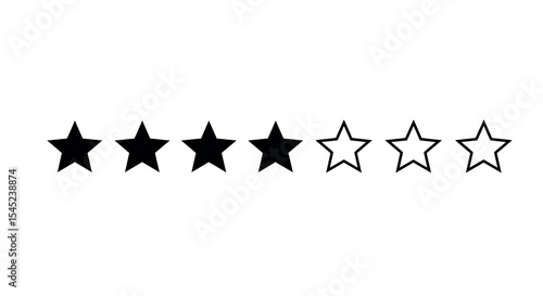Six-star rating system concept for business evaluation and feedback representation