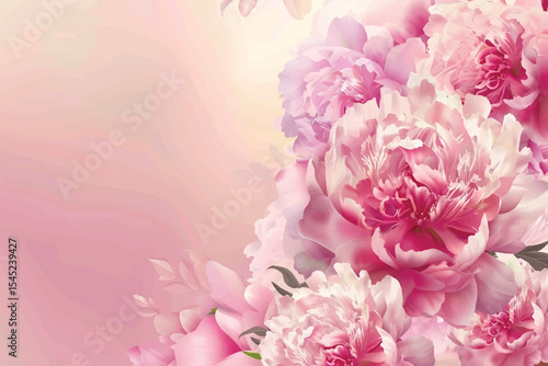 Wildflower peony flower pattern in a watercolor style isolated. Aquarelle wild flower for background, texture, wrapper pattern, frame or border.