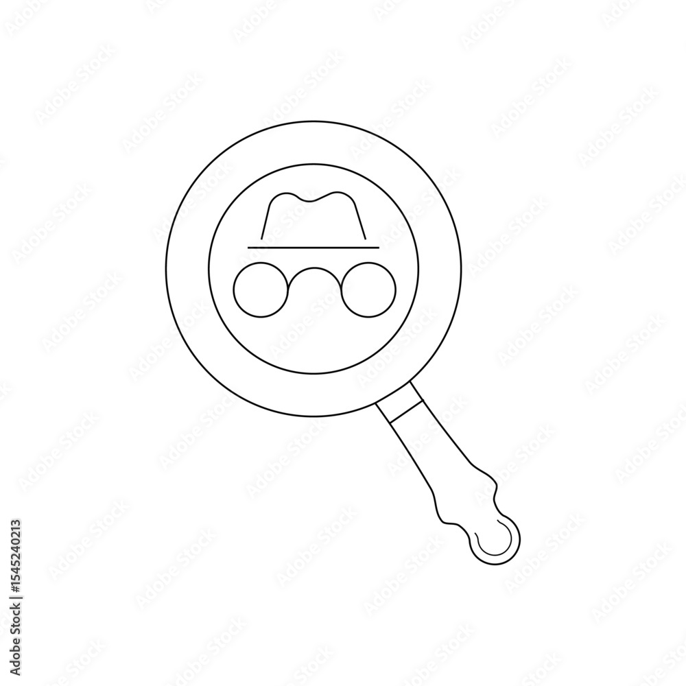 Obraz premium Detective search line icon 
