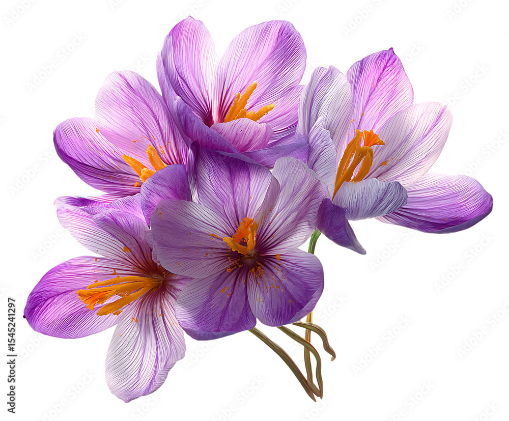 Obraz premium Blooming saffron crocus with vibrant floral charm