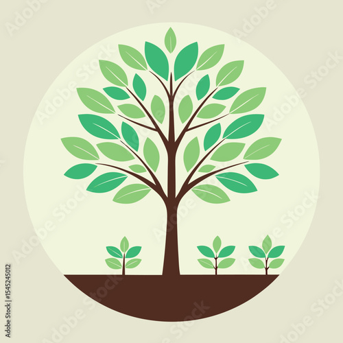Abstract growth representation colorful vector design