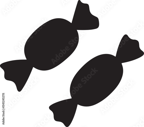 candy silhouette vector, candy icon, vector illustration on a white background