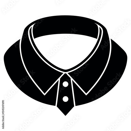 Single clean collar icon in flat style