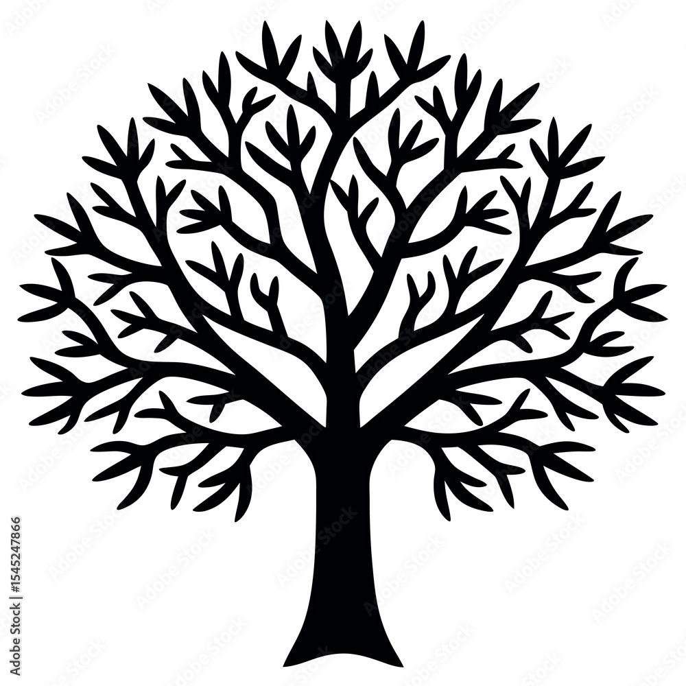 Obraz premium Coral tree stencil icon a single high resolution design element