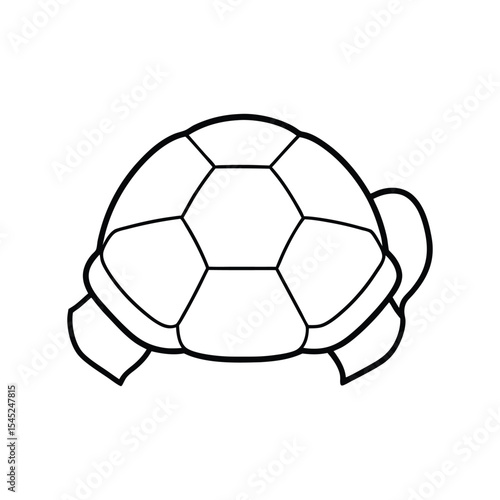 empty turtle shell line art