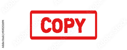 Bilde på lerret Red Copy Stamp PNG – Transparent Background Official Label Graphic