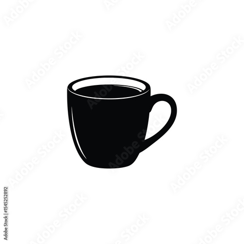 Black Coffee Mug Silhouette Icon