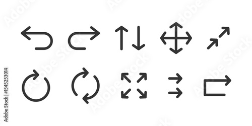 User Interface arrows. Navigation controls