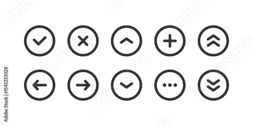User Interface badges. Navigation controls