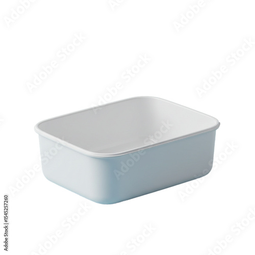 white plastic box isolated on white background