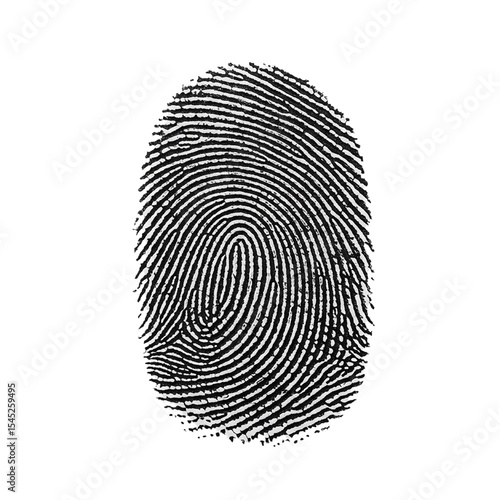 fingerprint isolated on white background