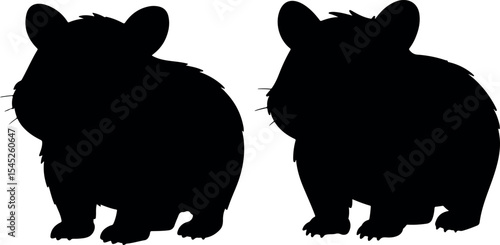 Cute wombat cartoon pose vector illustration