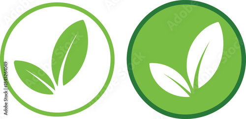  Green Leaf Ecology and Nature Icons