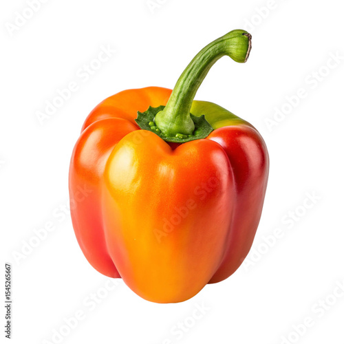 red paprika isolated on white