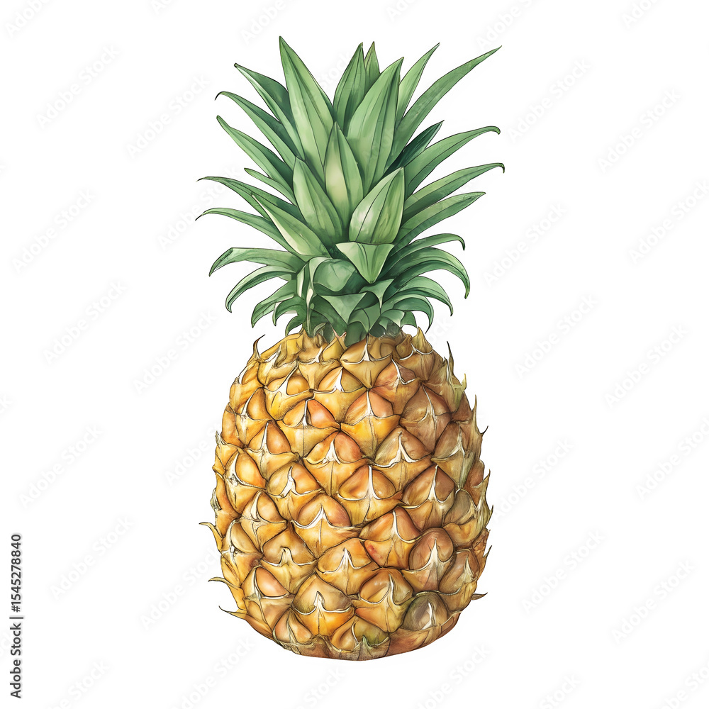 Single pineapple isolated on transparent background Single pineapple isolated on transparent background